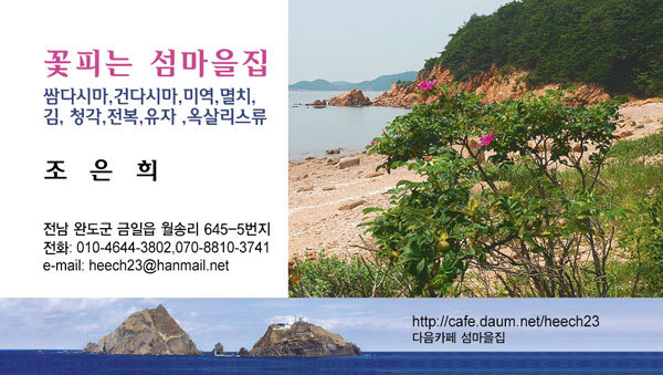 꽃피는 섬마을집 이미지