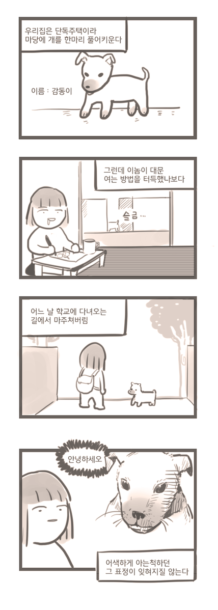 동네에서 우리집 개 보는 만화 | 인스티즈