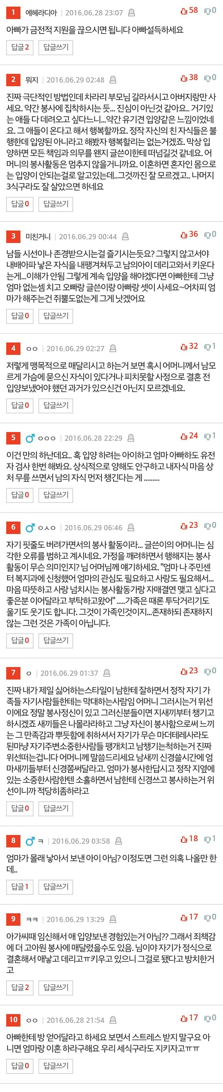 +추가 엄마가 가족들 동의 없이 고아원에서 남자애 입양 해온대요 미치겠어요 | 인스티즈