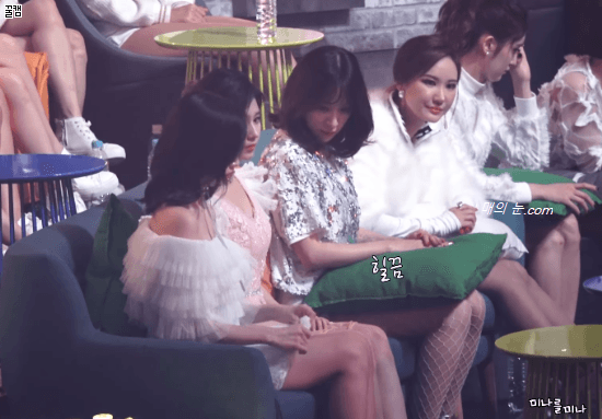 트와이스 미나, 사나 챙겨주는 EXID 하니.gif | 인스티즈
