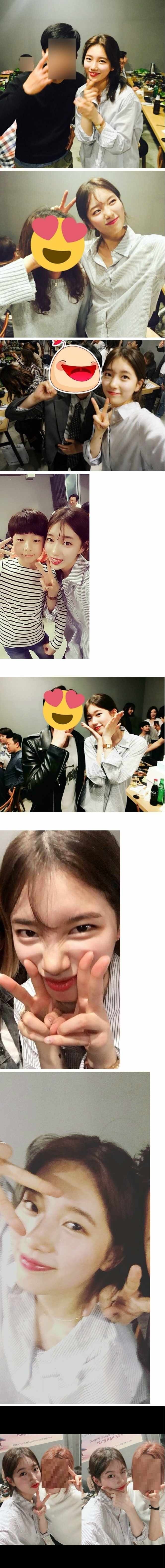 회식 자리에서 머리 헝클어진 상태로 막 찍힌 수지.jpg | 인스티즈
