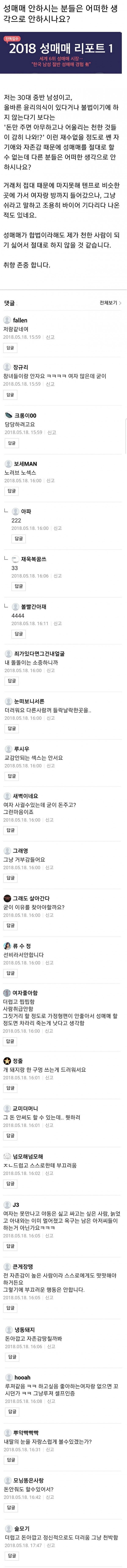 남자가 성매매를 하지 않는 이유 | 인스티즈