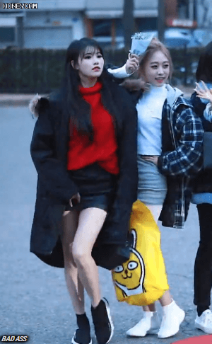 이젠 출근길에 팬들까지 이용하는 러블리즈 미주.jpgif | 인스티즈