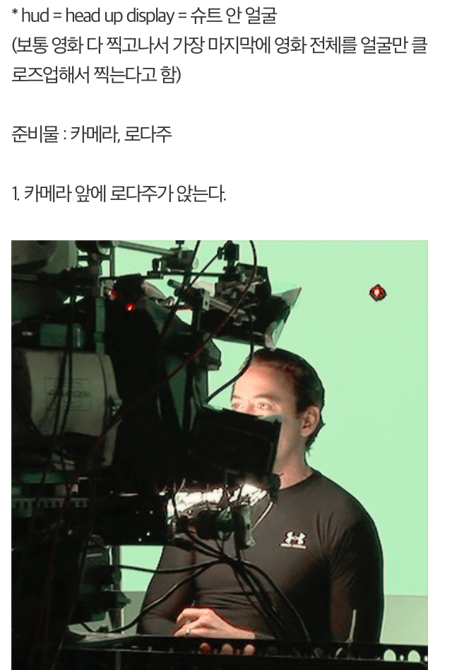 아이언맨 슈트안 얼굴 촬영방법 | 인스티즈