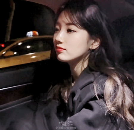 수지랑 택시타고 퇴근하는 길.gif | 인스티즈