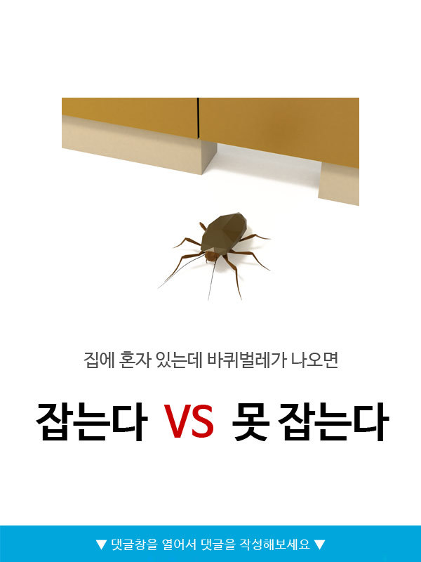 바퀴벌레 잡는다vs못 잡는다 | 인스티즈