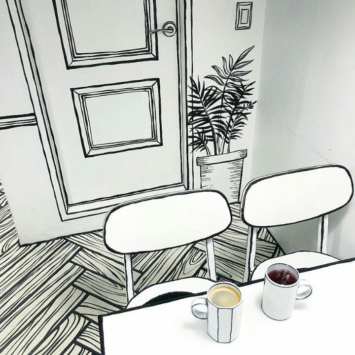 만화 속 2D 장소같다는 서울의 한 카페 | 인스티즈