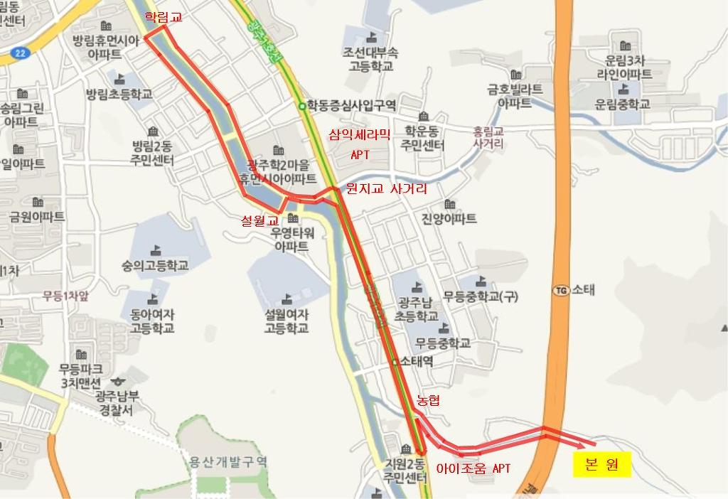 신진자동차운전전문학원 D코스 - ◐ 도로주행 코스 ◑ - 광주신진자동차운전전문학원 신진자동차운전전문학원 D코스